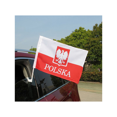 Plain Polyester Sublimation Car Flag Car Country Flags With Holder